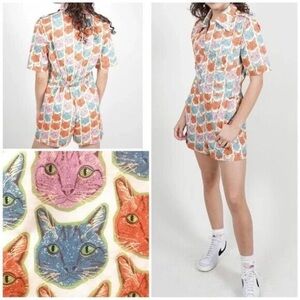 Saint Geraldine Meow Meow Forever Colors Cat Romper Size
Small